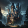 Castle Fantasy Medieval Dark Gothic RPG Art 3$