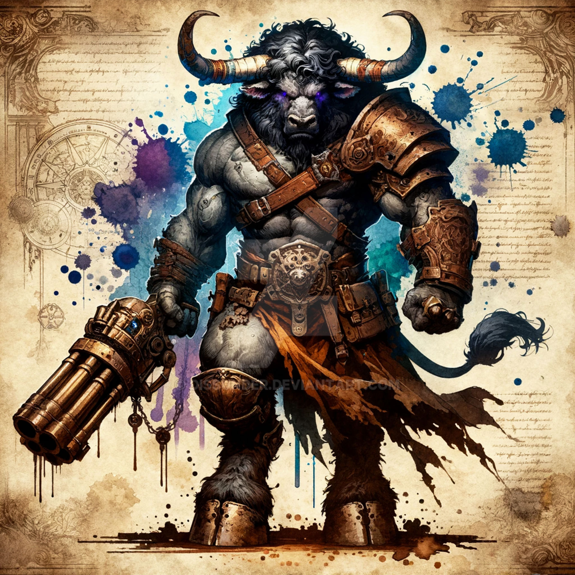 Minotaur Male Character Art Portrait Adoptable 7$ by Dissunder on ...