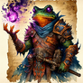 Frogfolk Battle Mage Adoptable Character DnD Art