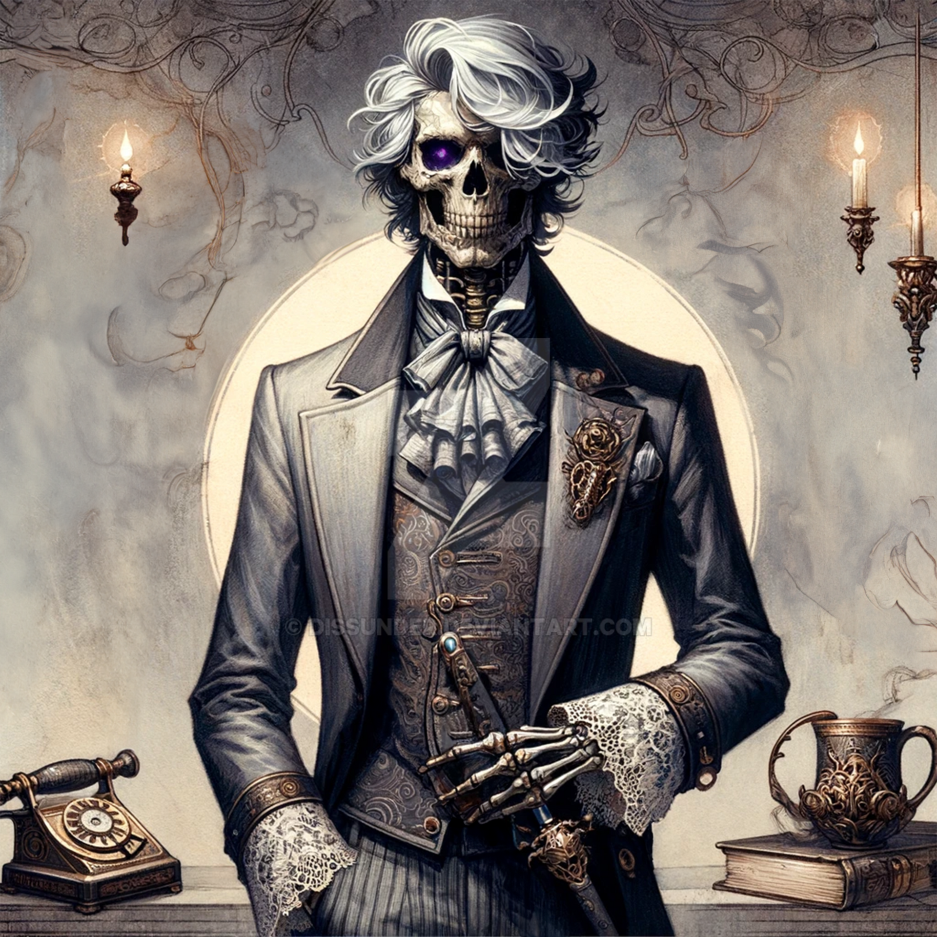 Squeleton Portrait Gentleman Skeleton Art Portrait Adoptable 7$ by Dissunder on DeviantArt