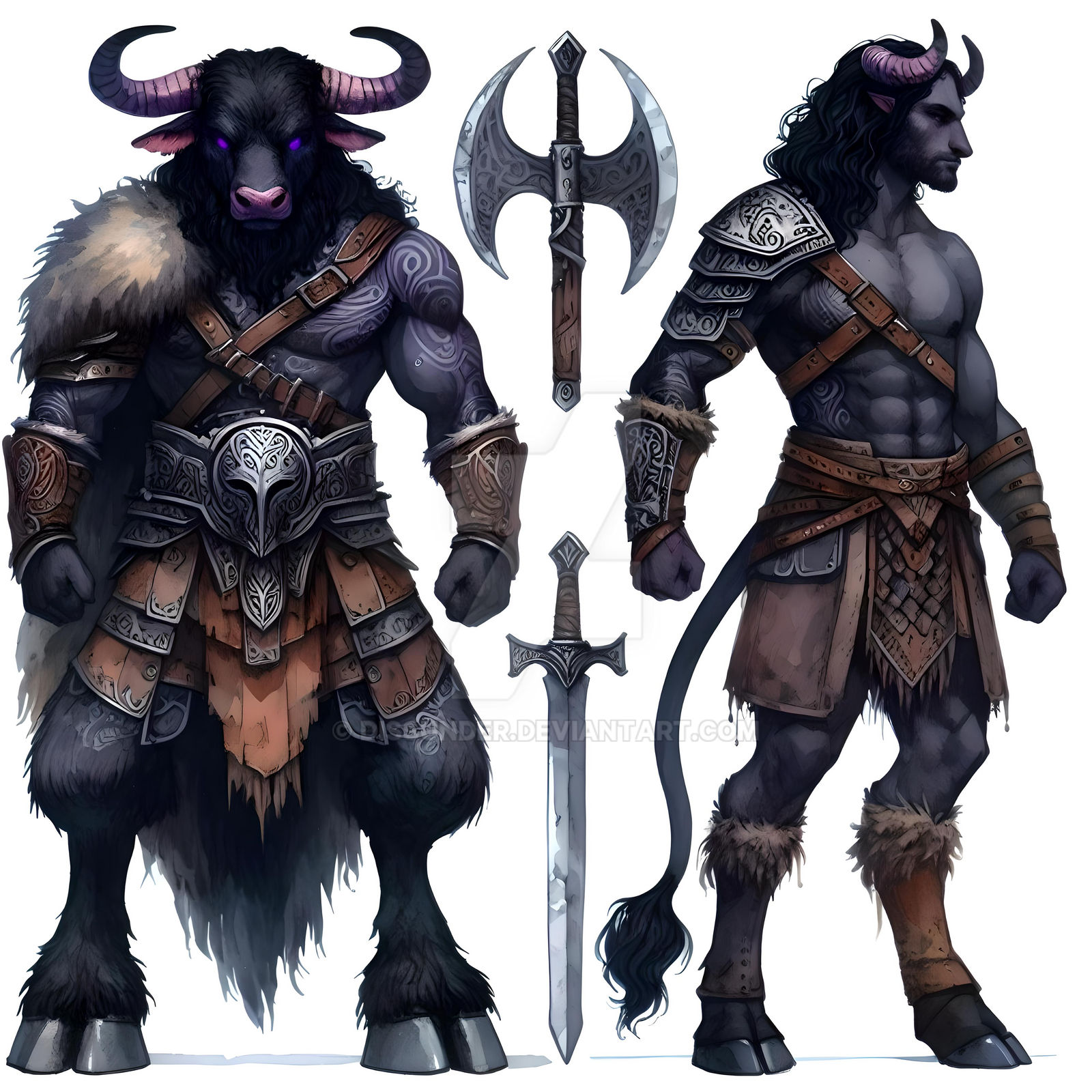 Minotaur Male Character Art Portrait Adoptable 7 By Dissunder On minotaur-male-character-art-portrait-adoptable-7-by-dissunder-on