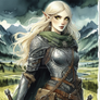 Elven Warrior Female Knight DnD Character Art 6$