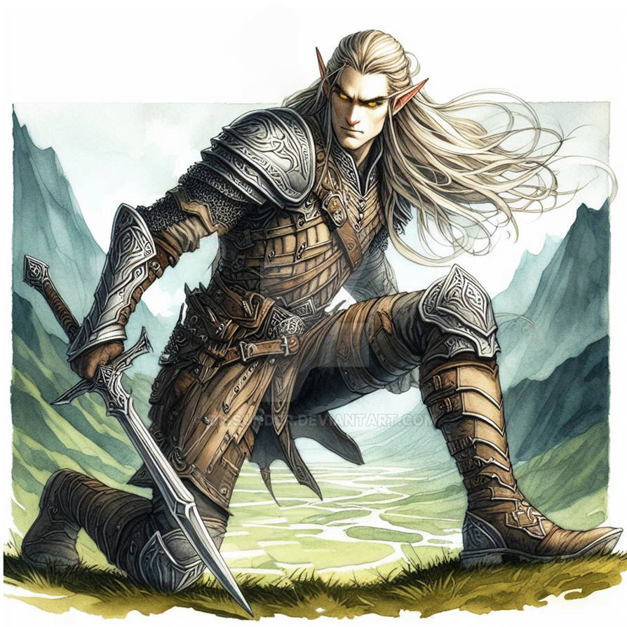 Elven Knight Male DnD Character Art 7$ by Dissunder on DeviantArt