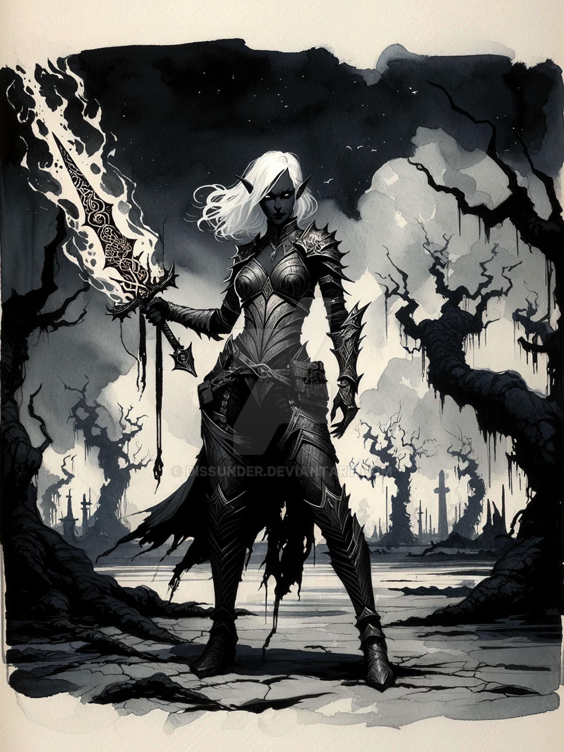 Gothic Dri Drow Gothic DnD Character Art Adoptable 8$ by Dissunder on DeviantArt