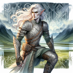 Elven Warrior Male DnD Character Art 7$