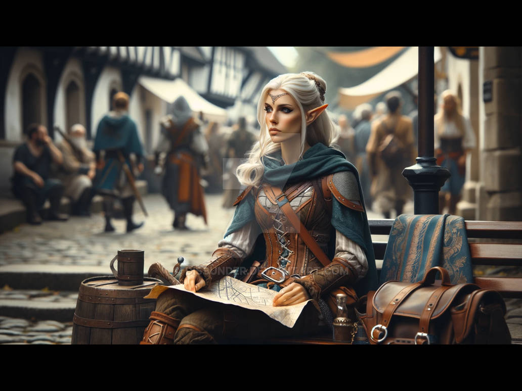 Resting Elf Smart Resting. Elf Adventurer Realistic Character by Dissunder on ...