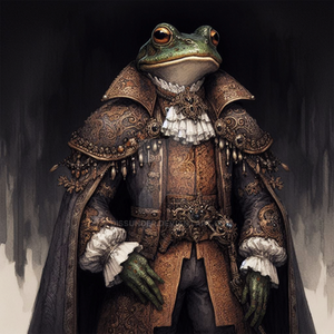 Noble Frogfolk Adoptable Male Character Art 5$