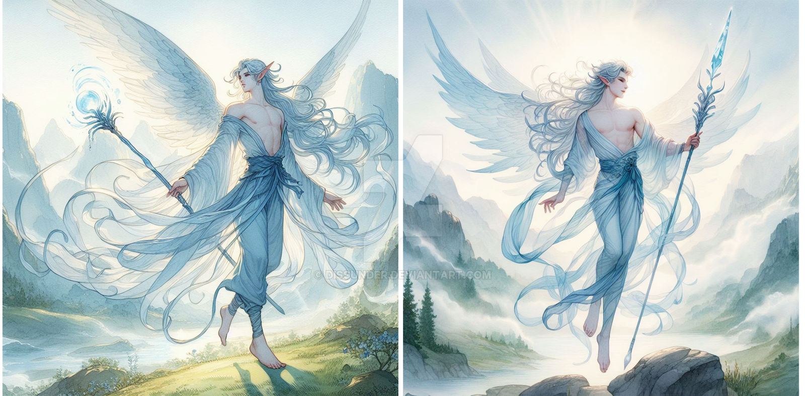 Angel Elf Angel Elven Adoptable Sorcerer Character Art 2for1 by Dissunder on ...