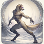 Winter Dance. White Werewolf Male Character