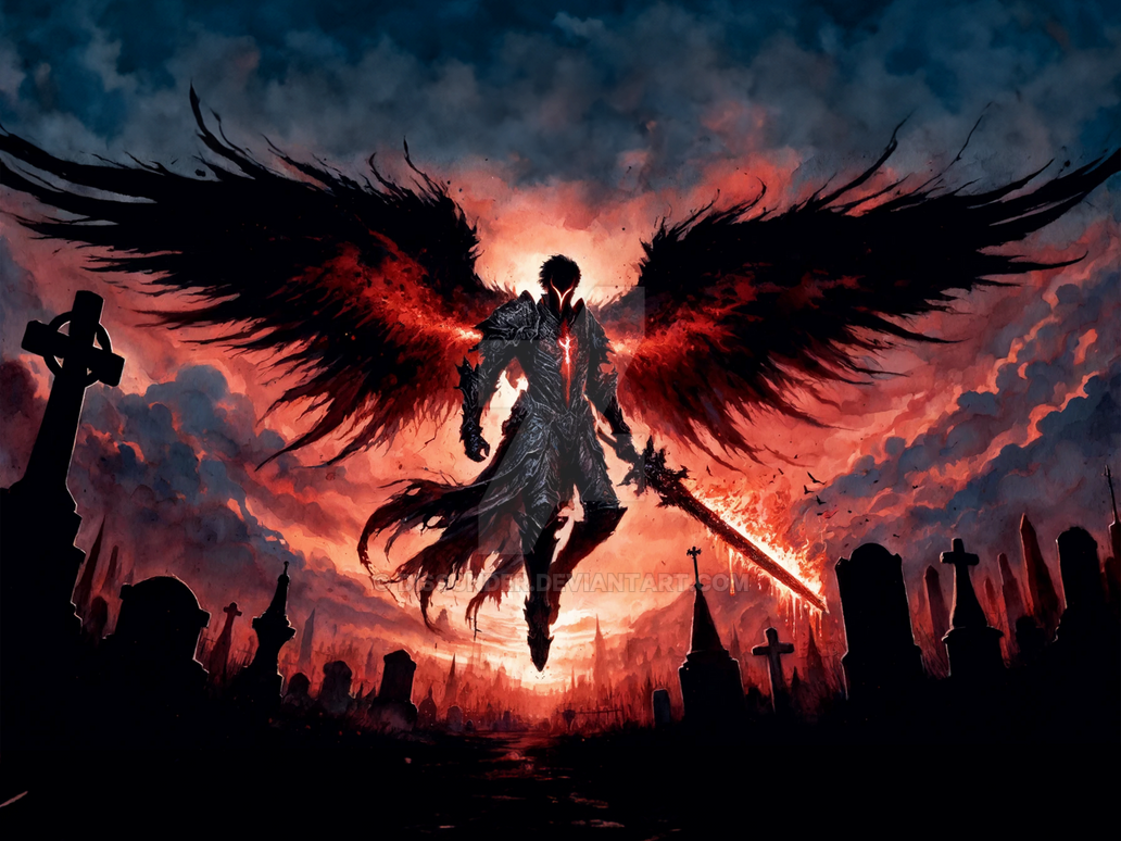 Erinyes Demon Winged Warrior Fallen Angel Art 9$ by Dissunder on DeviantArt