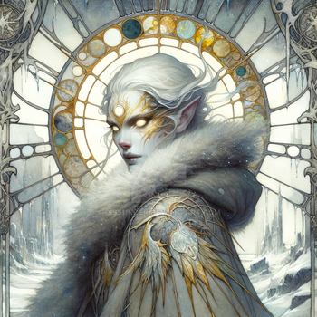 Snow Ice Elf Princess Adoptable Art Portrait 7$