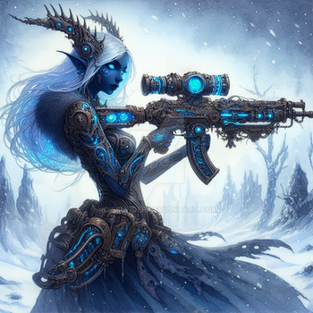 Snow Princess Sniper Steampunk Tiefling Drow Elf