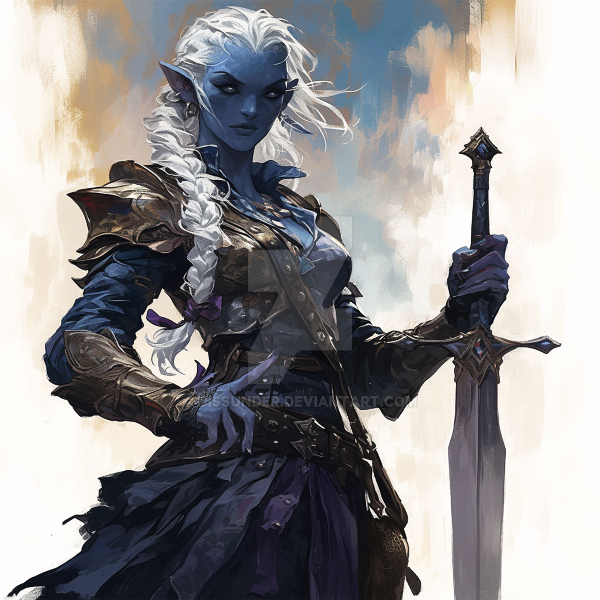 Dark Elf Drow Sword Warrior Adoptable Art DnD By PremiumAIAdoptables On dark-elf-drow-sword-warrior-adoptable-art-dnd-by-premiumaiadoptables-on