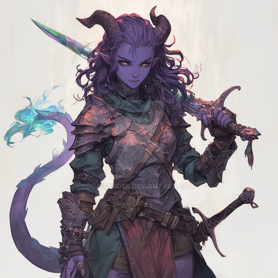 Tiefling Rogue Female Warrior DnD Adoptable Art 6 By Dissunder On tiefling-rogue-female-warrior-dnd-adoptable-art-6-by-dissunder-on
