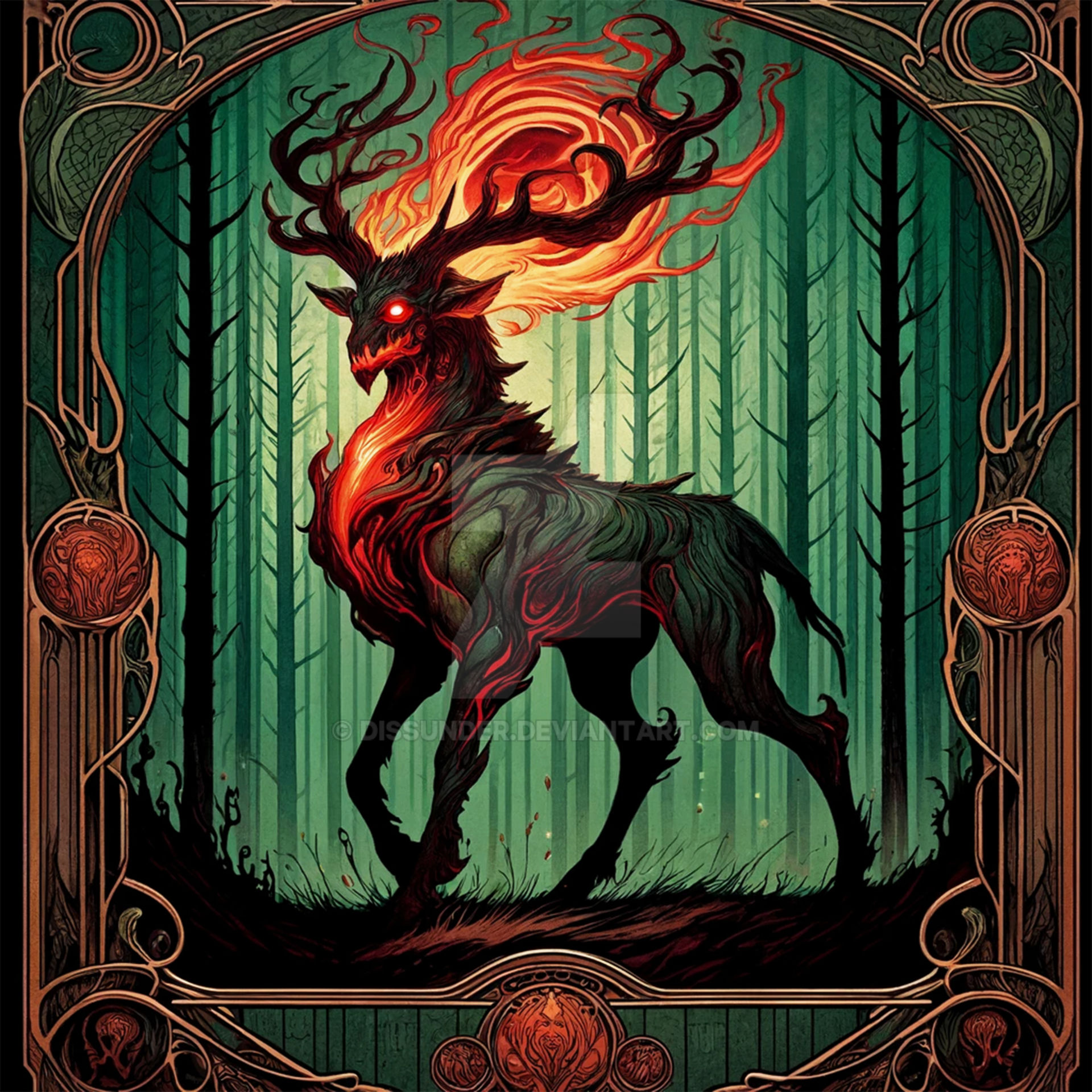 Werewolf Horned Demon Wolf Beast Creature Art 6$ by Dissunder on DeviantArt