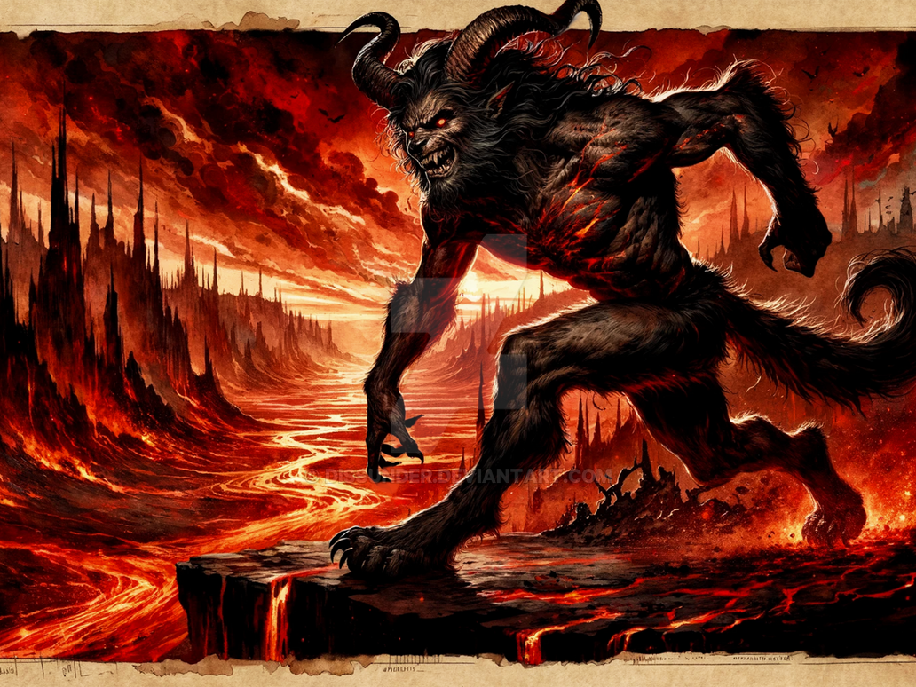Warewolf Devil Horned Unholy Demonic Infernal Adoptable Werewolf by AICraftAdoptables ...