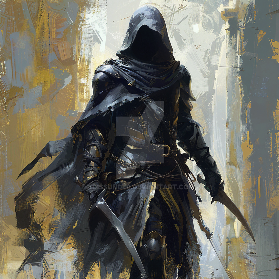 Hooded Assassin Male Human Character DnD Art by Dissunder on DeviantArt