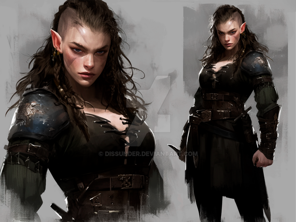 Half Elf Warrior Barbarian Female Art Character By Dissunder On DeviantArt half-elf-warrior-barbarian-female-art-character-by-dissunder-on-deviantart