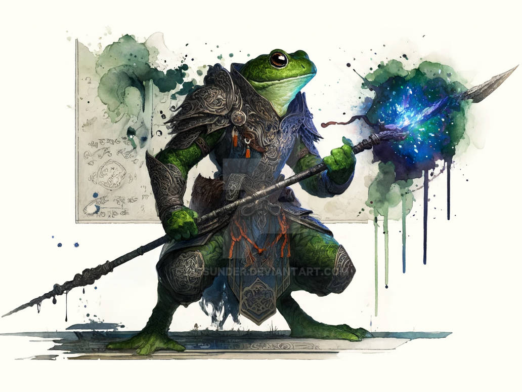 Warrior Frogfolk Male Character Frog DnD Art Adopt by Dissunder on ...