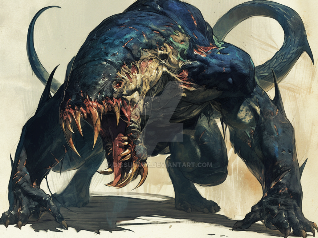 Beast Monster Demonic Creature Adoptable Art DnD by Dissunder on DeviantArt