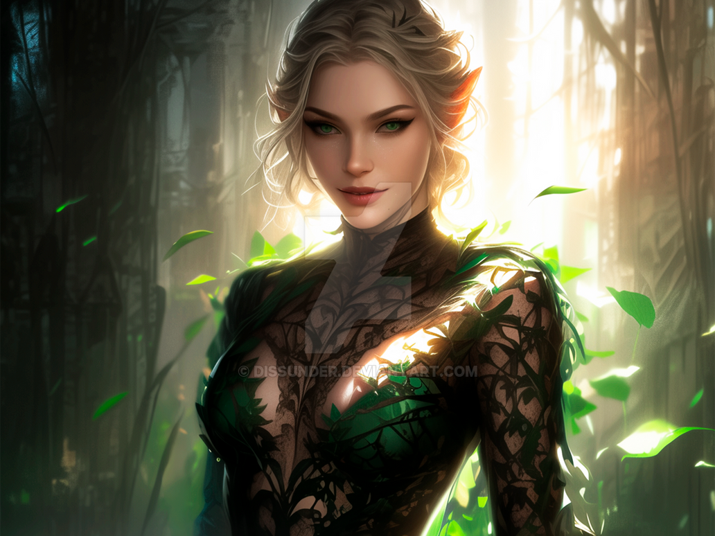 Elf Female Forest Princess Adoptable Art Portrait