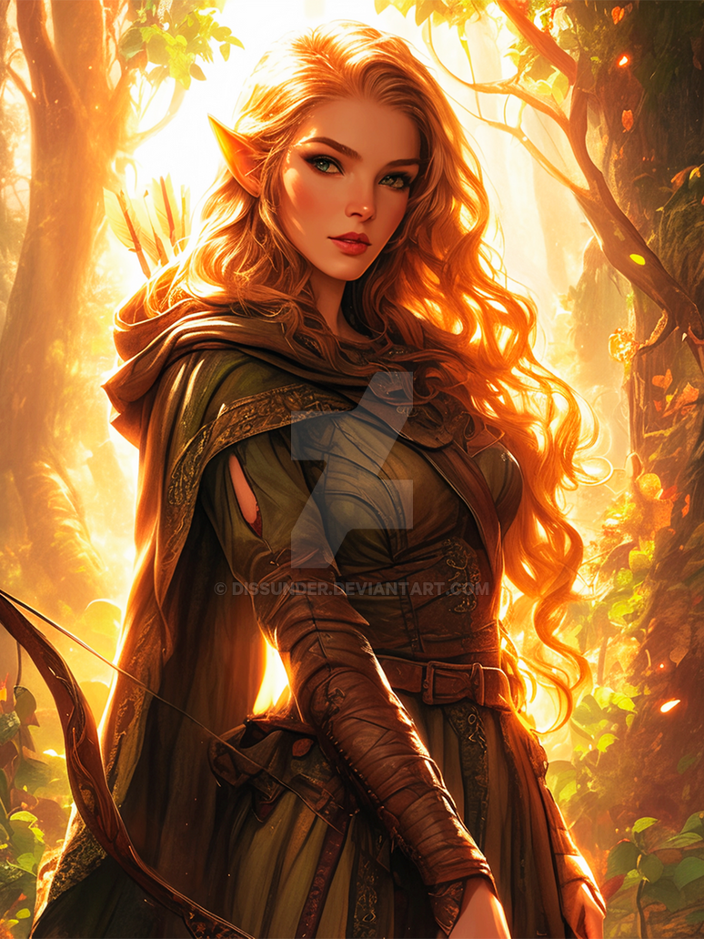 Elf Ranger Female DnD Adoptable Character Art 8$ by Dissunder on DeviantArt