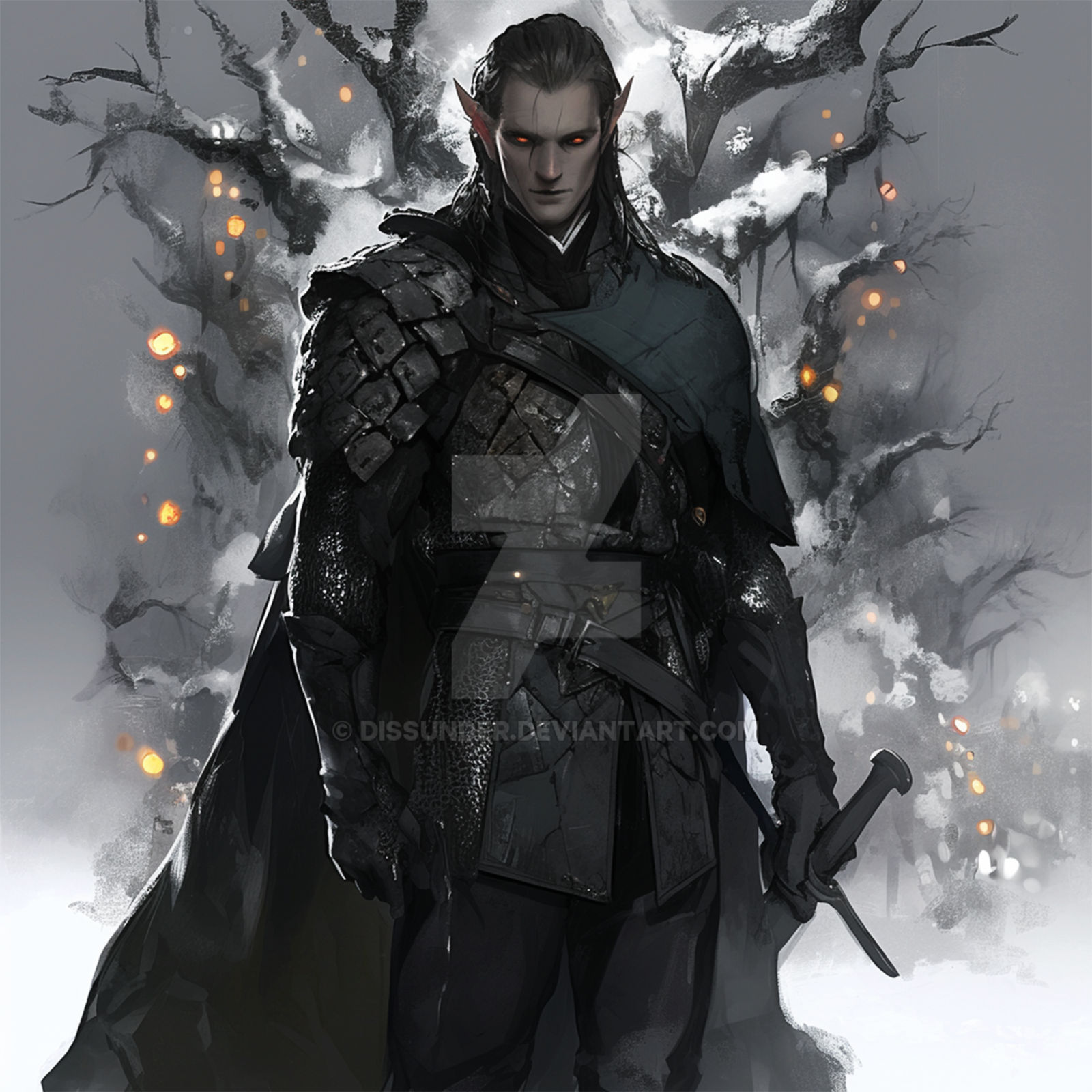 Drow Warrior Rogue Adoptable Art Portrait DnD 10$ by Dissunder on ...
