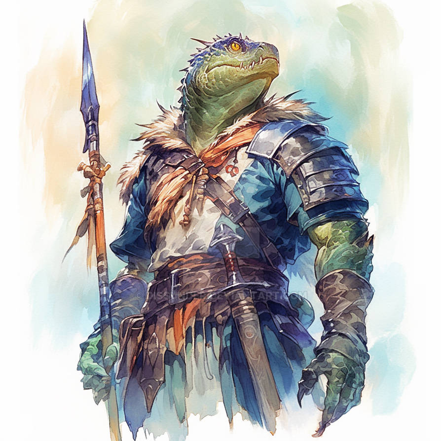 Lizardfolk Adoptable Character DnD Art Lizard 5$ by Dissunder on DeviantArt