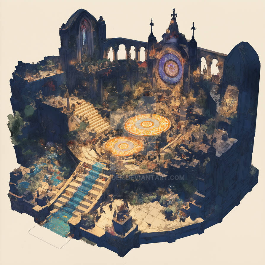 Map Object Ancient Ruins With Portal DnD RPG by Dissunder on DeviantArt