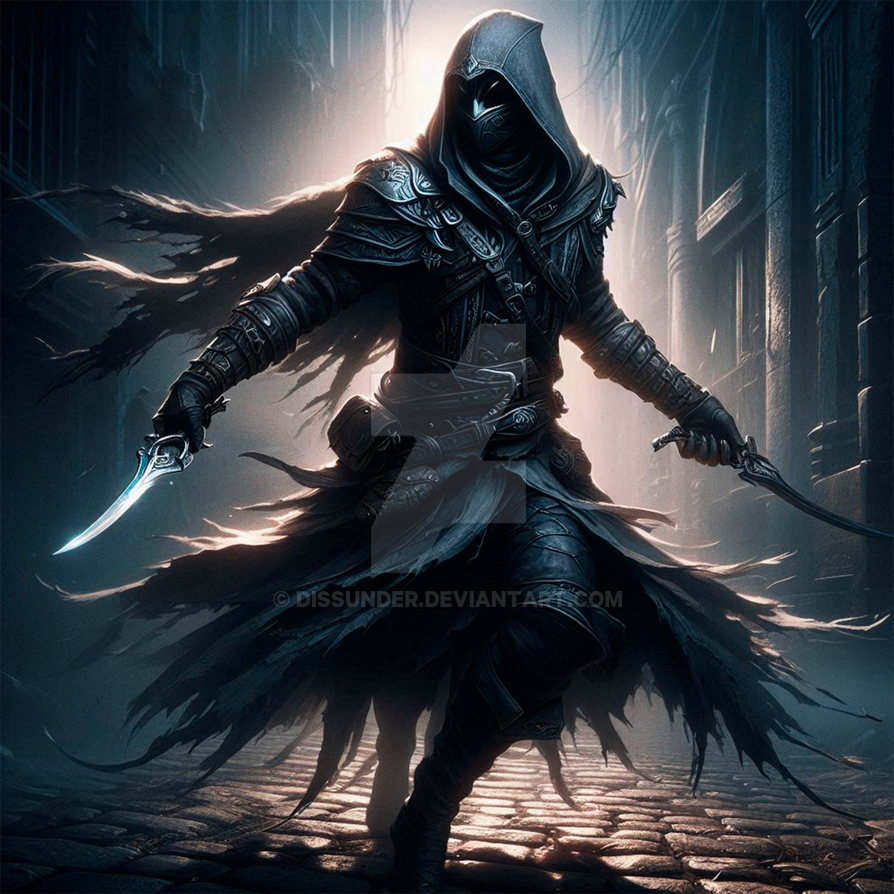 Hooded Human Assassin Masked Character Art Adopt D by Dissunder on ...