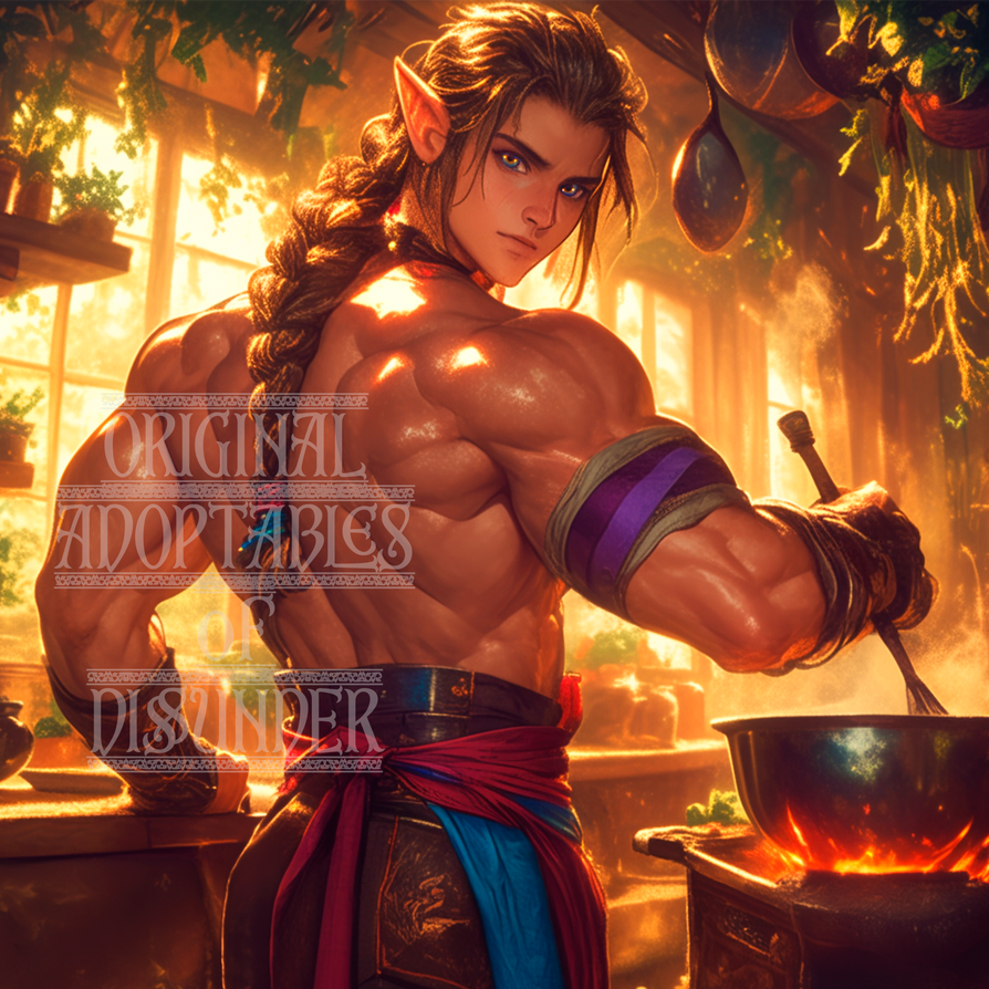 Elf Cook Cooking Male Character DnD Adoptable Art by Dissunder on ...