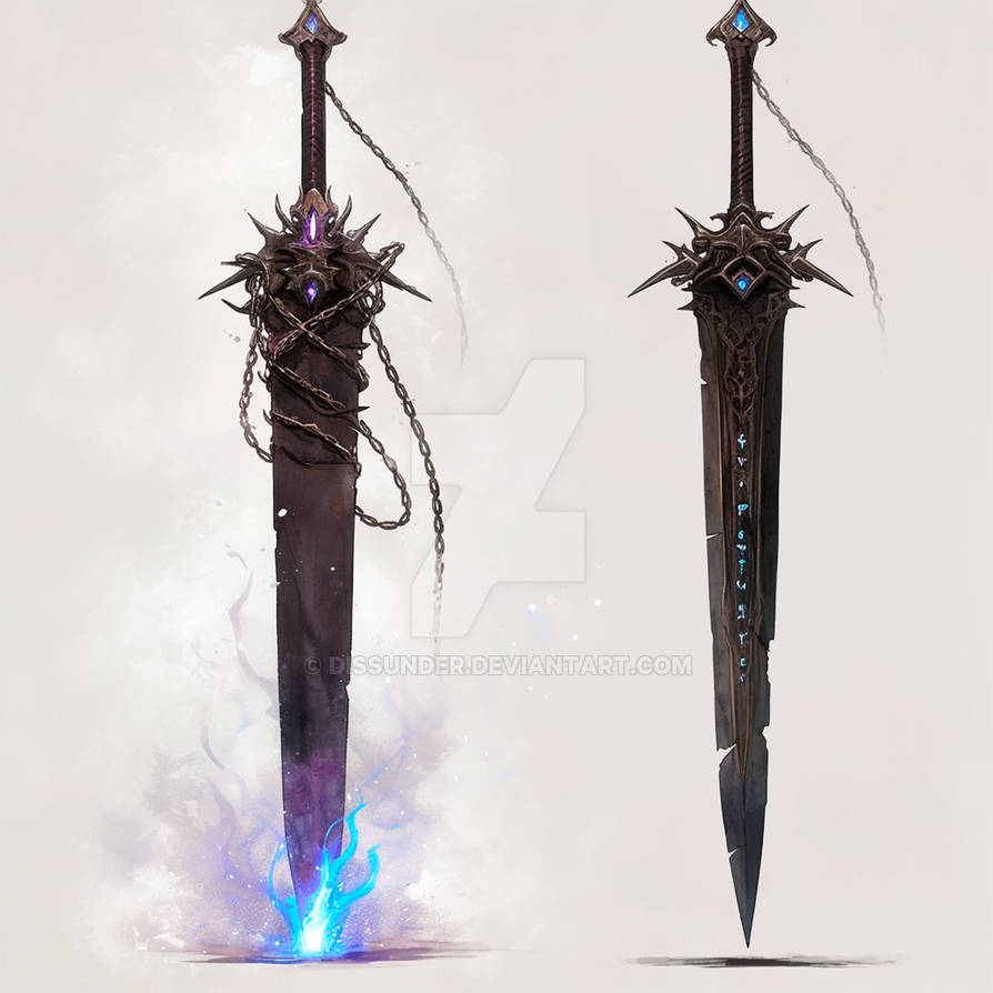 Nightfall's Edge. DnD RPG Fantasy Item Weapon Art by Dissunder on ...