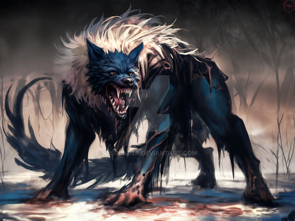 Cursed Wolves Werewolf Adoptable Cursed Beast Creature Art 8$ by Dissunder on DeviantArt