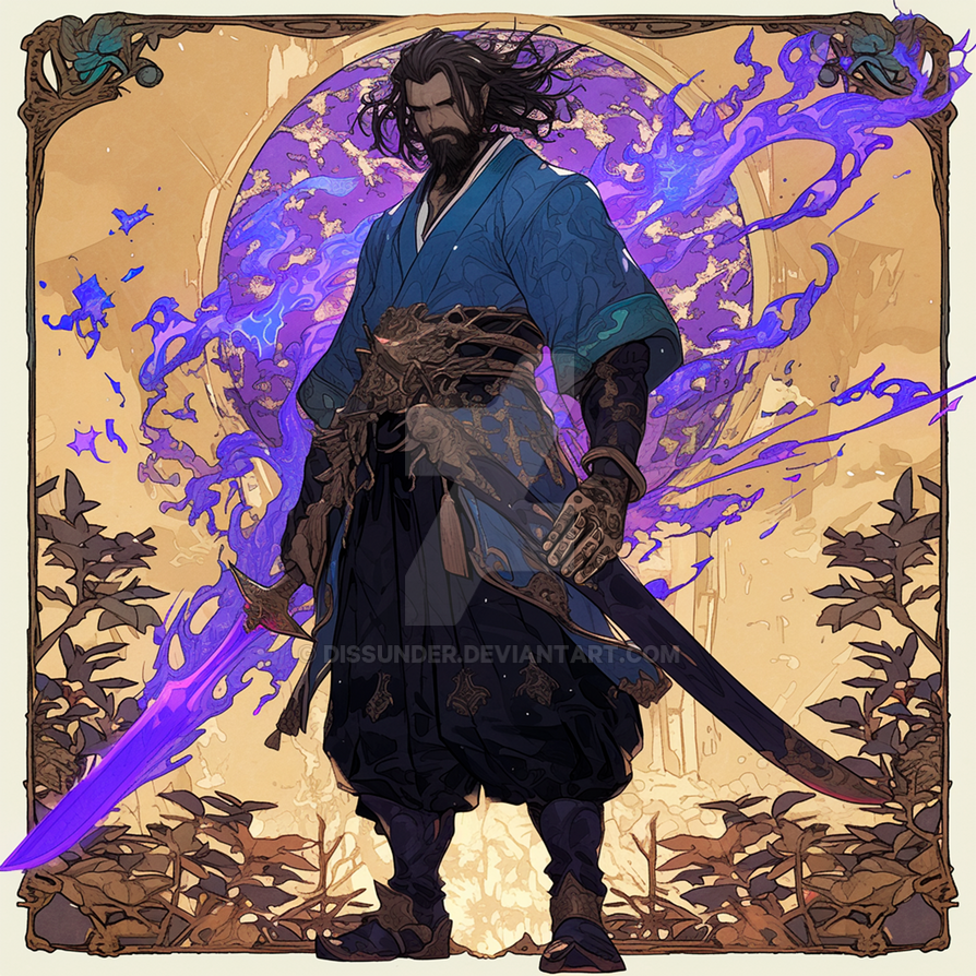 Bearded Samurai Human Samurai Warlock Bearded Character Art DnD 6$ by Dissunder on ...