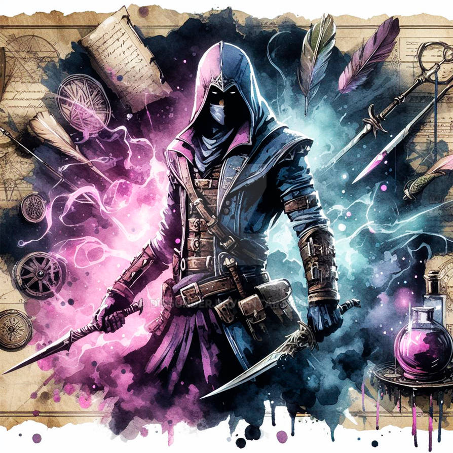 Hooded Assassin Adoptable DnD Art Character 6$ by Dissunder on DeviantArt