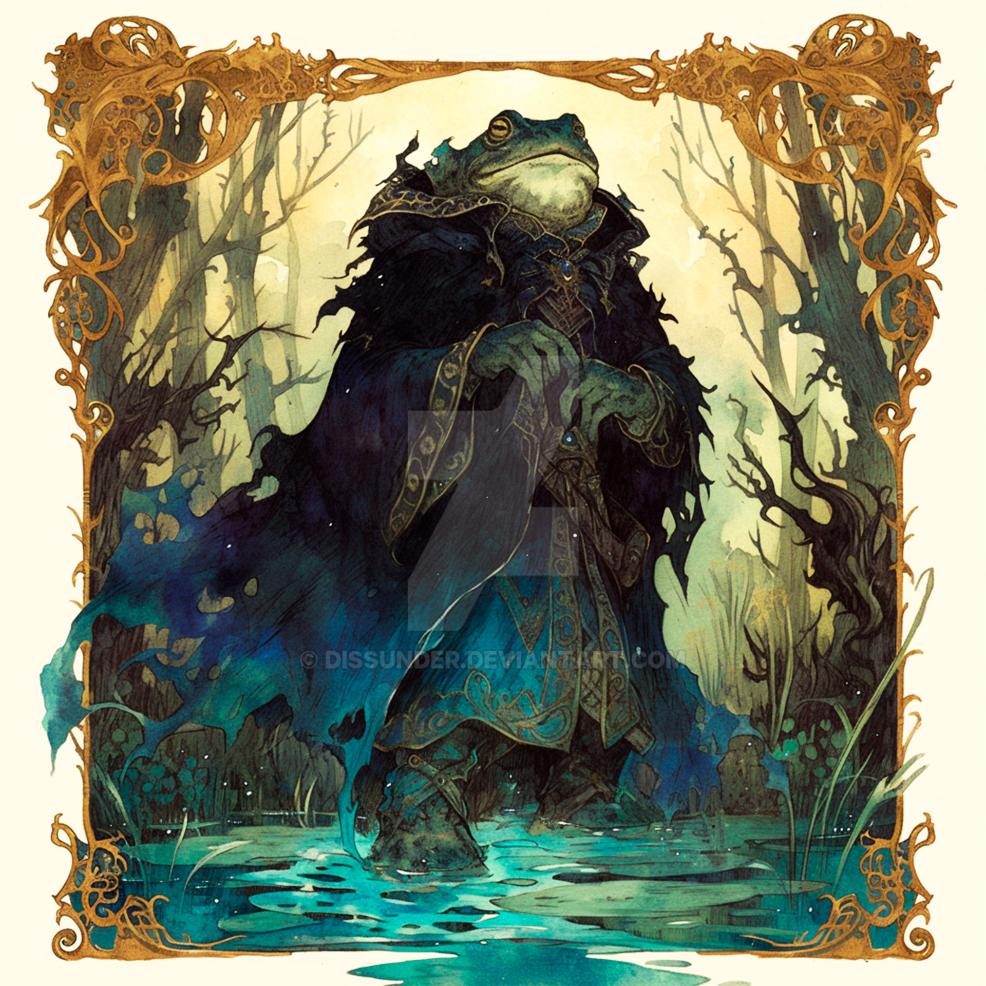 Swamp Characters Frogfolk Swamp Warlock Adoptable Frog DnD Art 6$ by Dissunder on DeviantArt