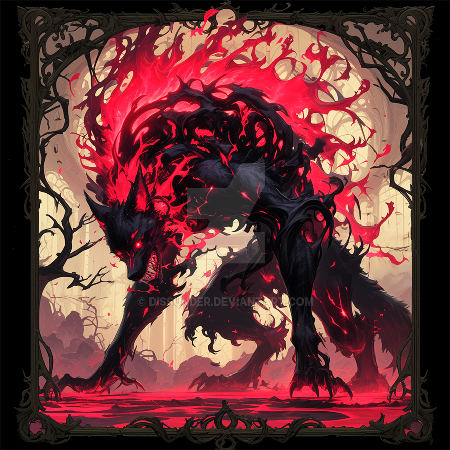 Infernal Wolves Infernal Wolf Werewolf Demonic Beast Creature Art by Dissunder on ...