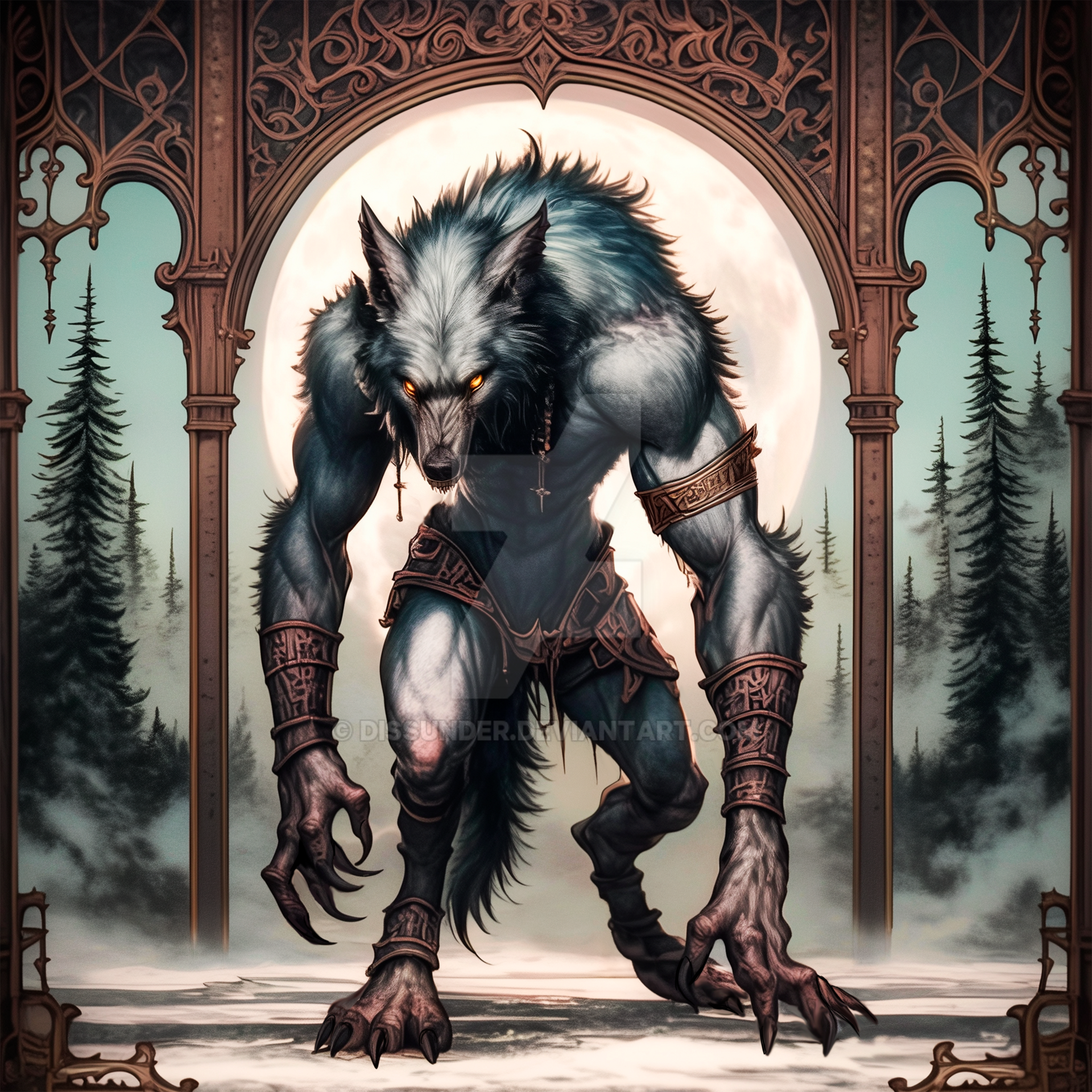 Cursed Wolves Werewolf Cursed Wolf Canine Adoptable Art Fantasy by Dissunder on ...