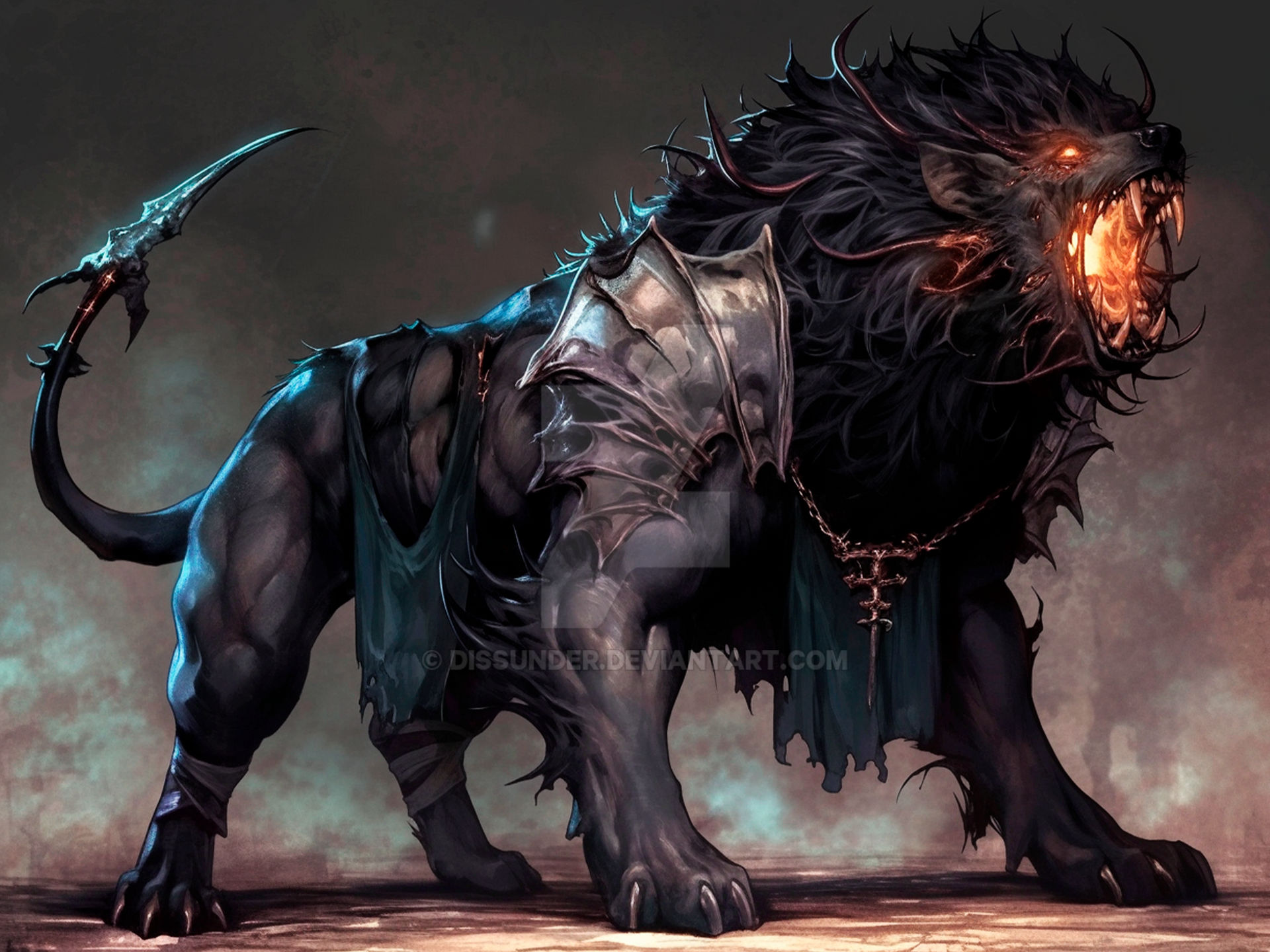 Warewolf Devil Demonic Werewolf Werelion Beast Creature Adoptable by Dissunder on ...