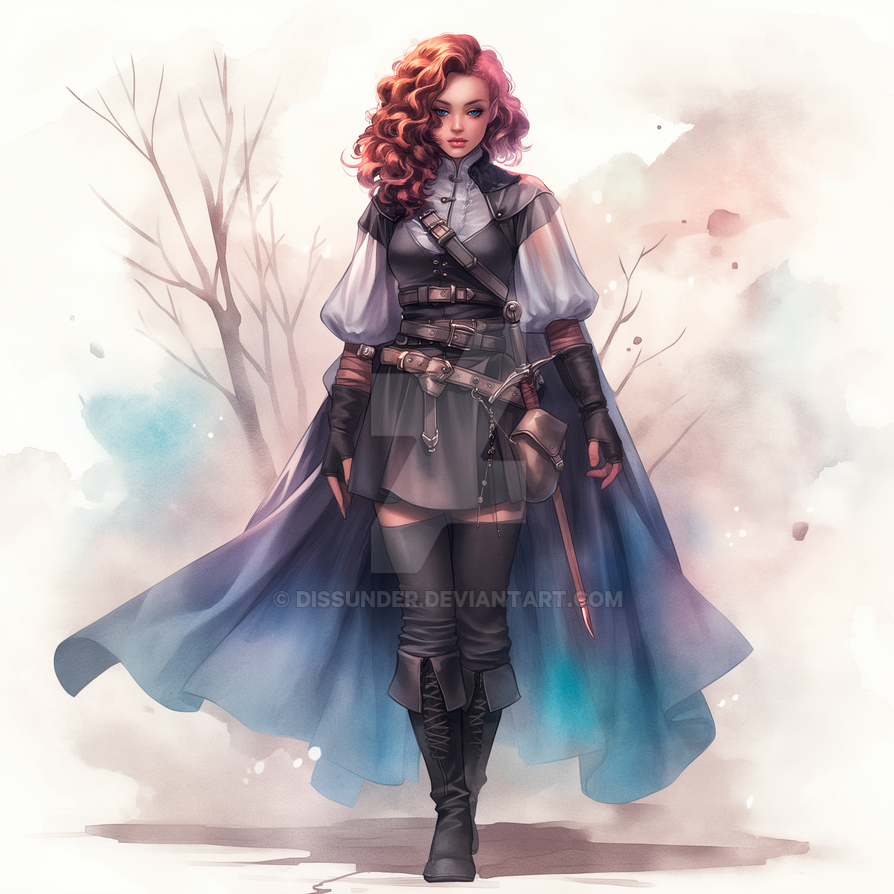 Rogue Rider Woman Human Rogue Female Character Adopt DnD Art Fantasy by Dissunder on ...