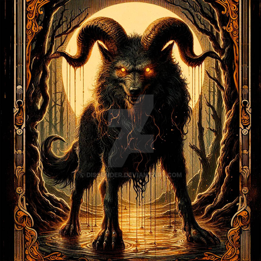 Cursed Wolves Horned Werewolf Cursed Wolf Creature Beast Art 7$ by Dissunder on ...