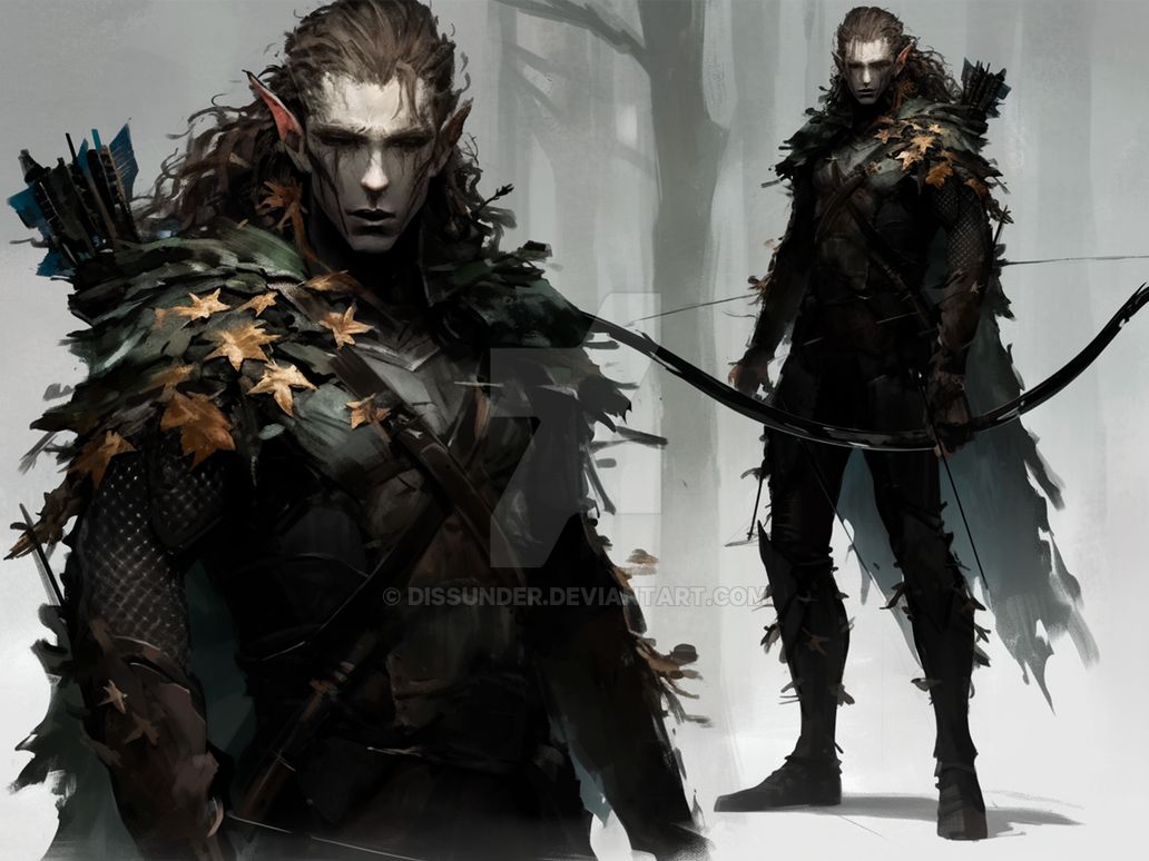 Drow Barbarian Forest Elf Warrior Ranger Sniper OC by Dissunder on ...
