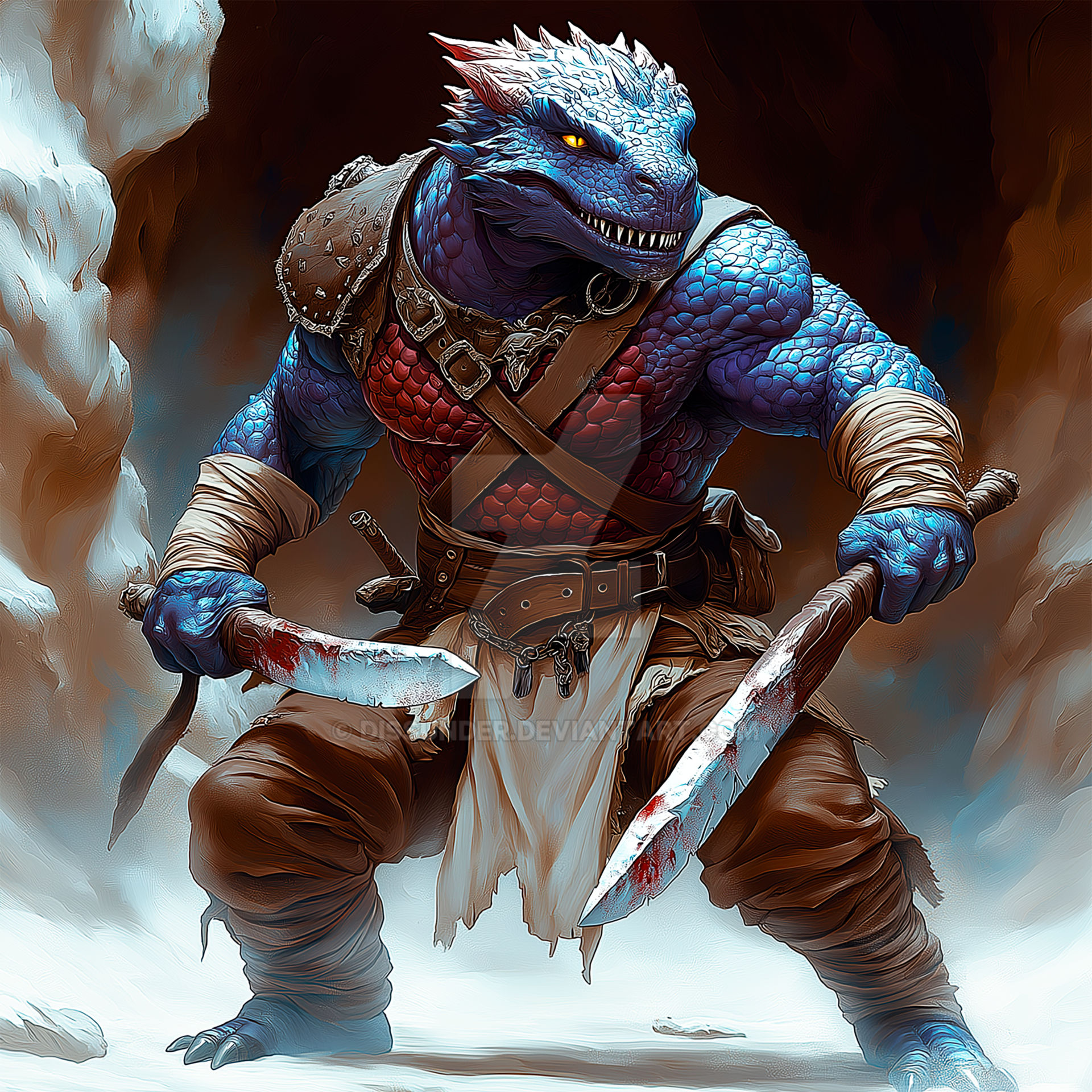 Kalask Draconian Dragonborn Lizardman Reptilian Barbarian by Dissunder on ...