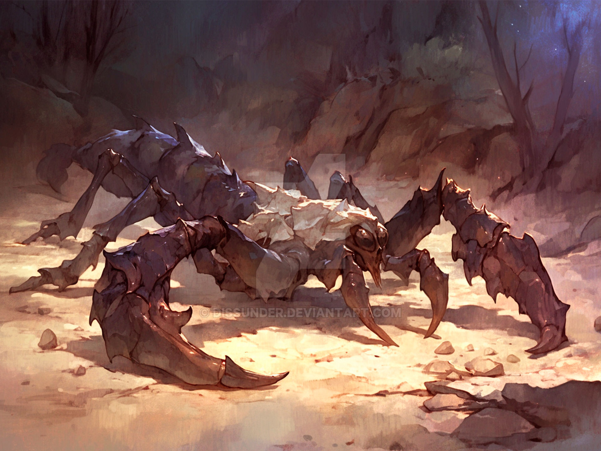 Cancer Spider Tree Fantastic Creature Cancer Spider Beast Monster Art by Dissunder on ...