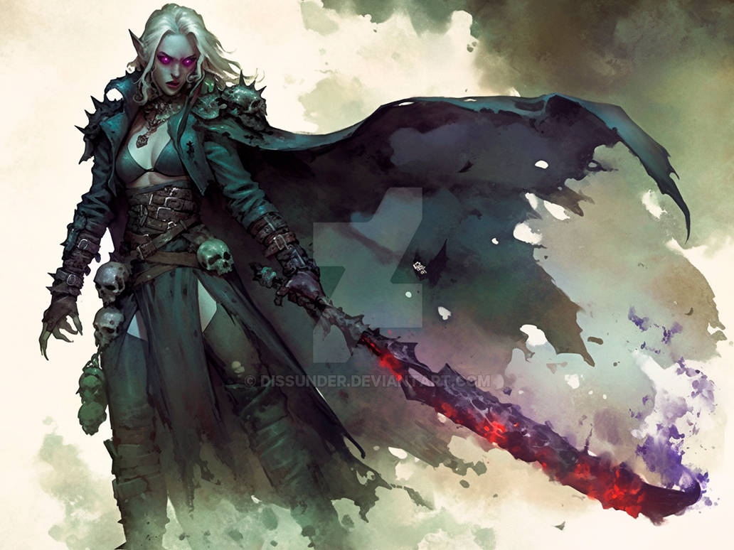 Vampire Dro Drow Witch Warrior Gothic Blood Elf Vampire Lady by Dissunder on DeviantArt