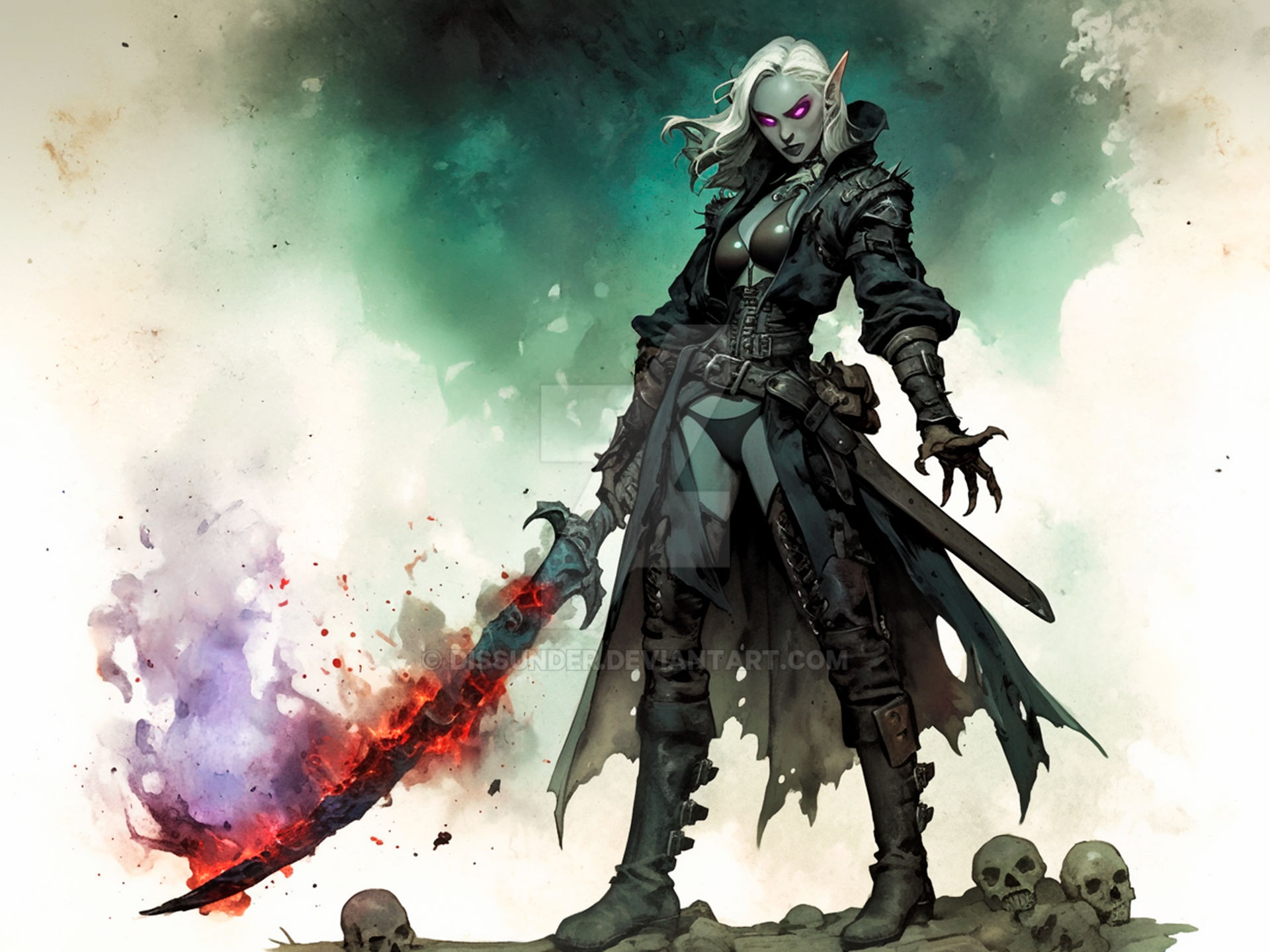 Vampire Dro Drow Witch Warrior Gothic Blood Elf Vampire Lady by Dissunder on DeviantArt