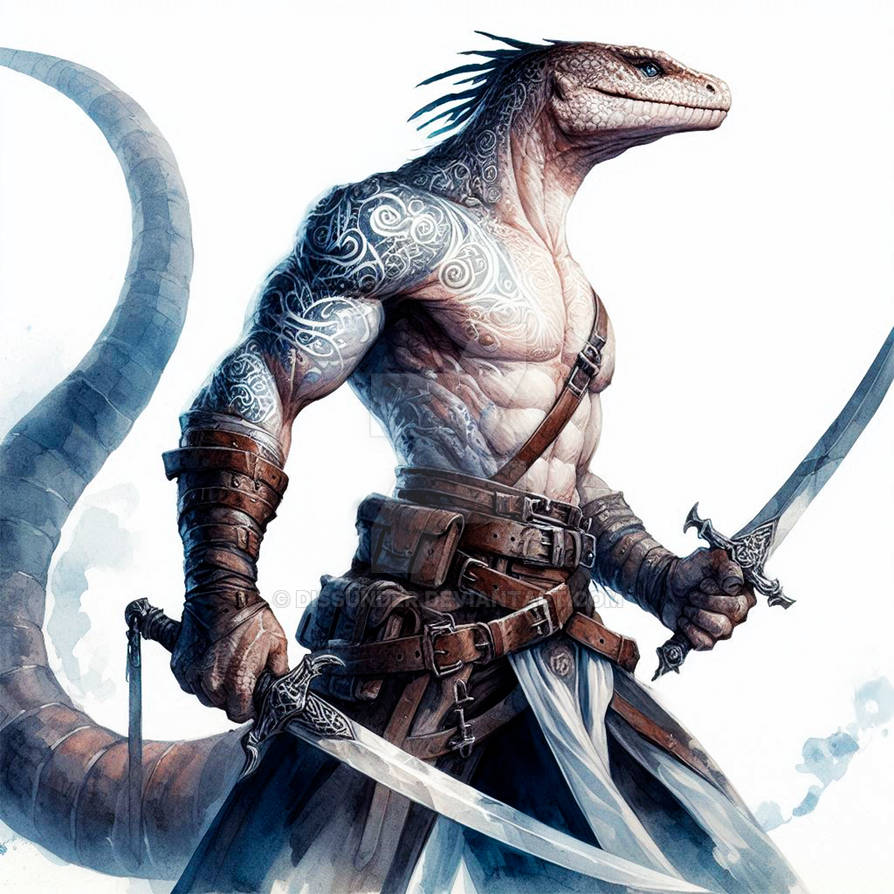 Lizard Assassin Lizardfolk Assassin Thief Rogue Adoptable DnD Art by Dissunder on ...