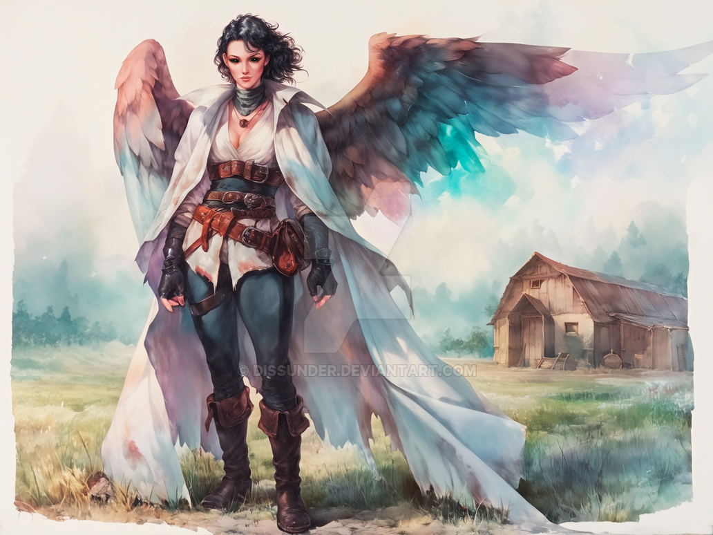 Angelic Rogue Angel Winged Rogue DnD Female Character Art Epic by Dissunder on DeviantArt