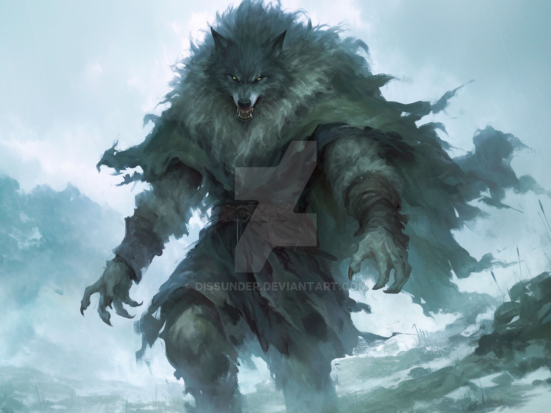 Cursed Wolves Barbarian Werewolf Creature Wolf Canine Cursed DnD by Dissunder on ...