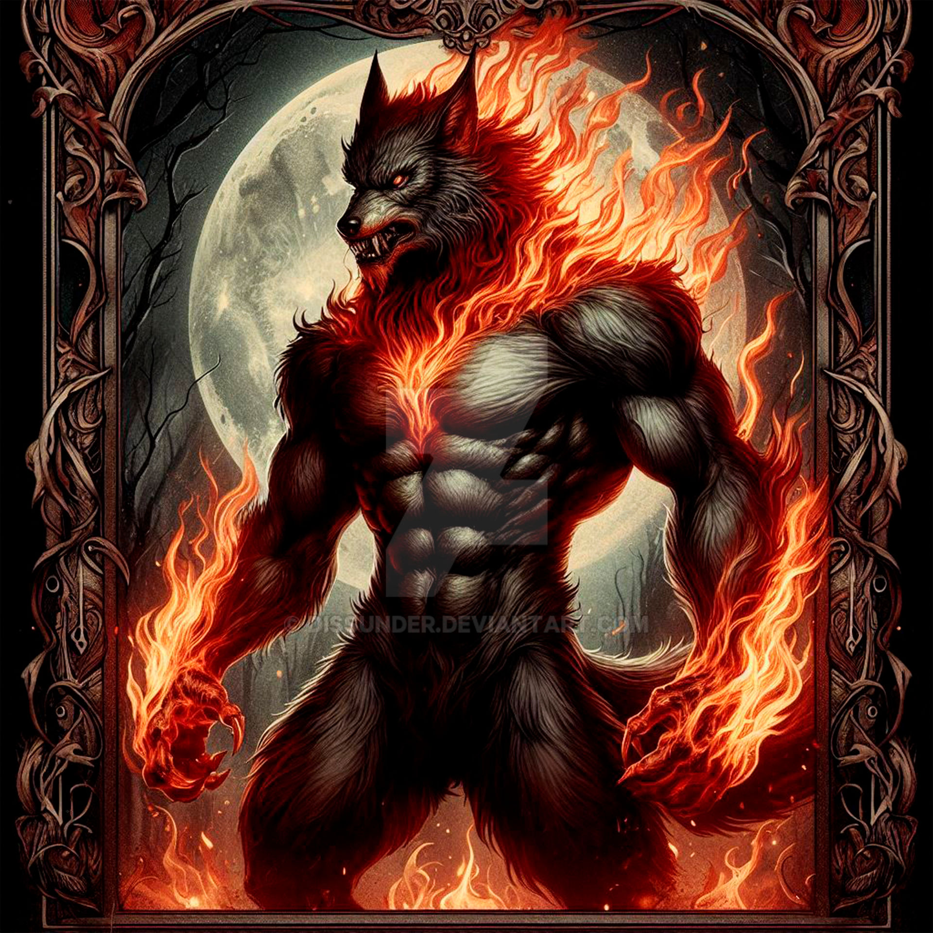 Infernal Wolves Infernal Werewolf Wolf Creature Furry Anthro Art by Dissunder on DeviantArt